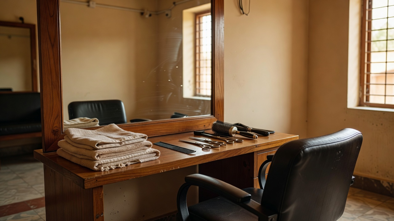 Concept image of a salon styling station